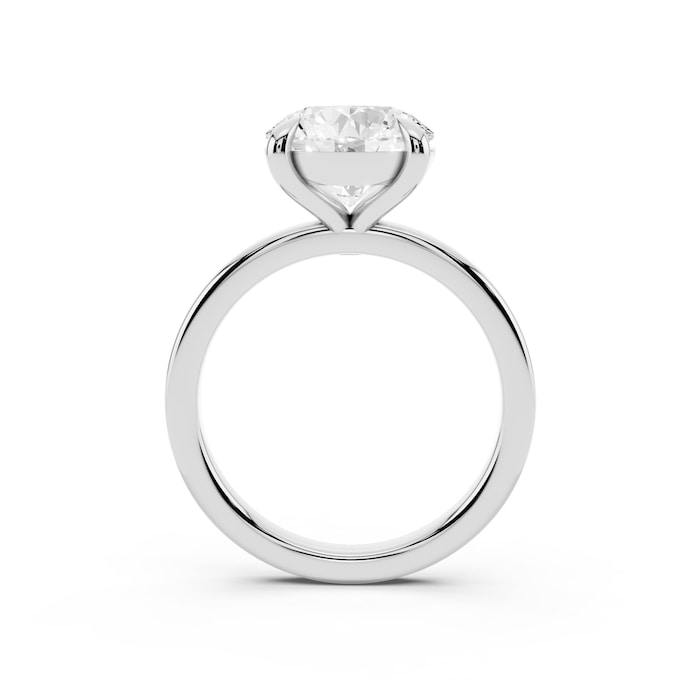 Mayors Platinum 3.00cttw Lab Grown Diamond Round Cut Solitaire Engagement Ring