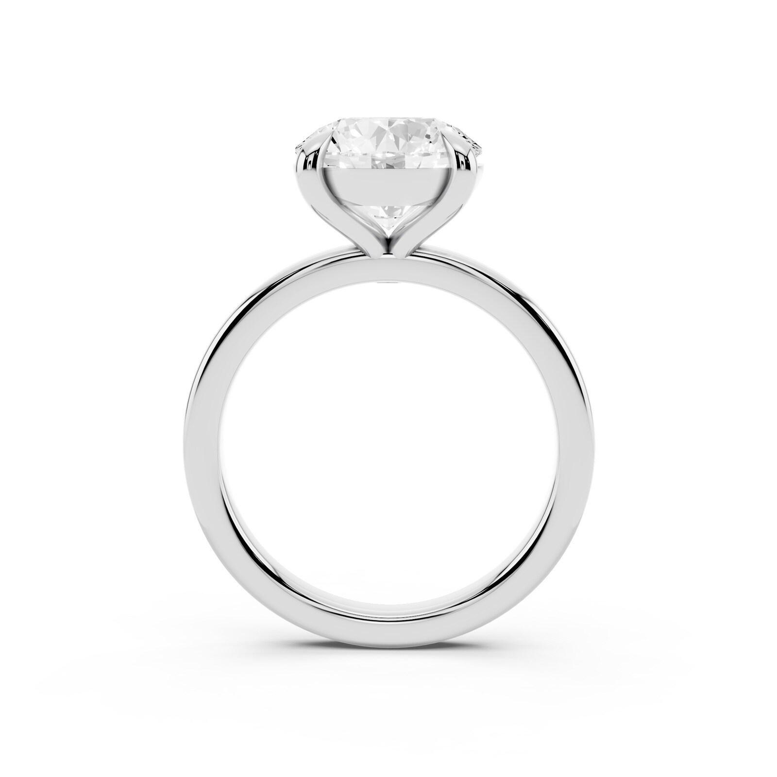 Mayors Platinum 3.00cttw Lab Grown Diamond Round Cut Solitaire Engagement Ring