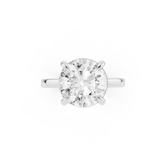 Mayors Platinum 4.00cttw Lab Grown Diamond Round Cut Solitaire Engagement Ring