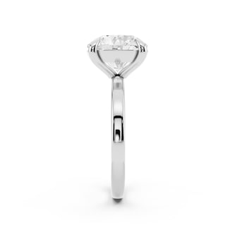 Mayors Platinum 4.00cttw Lab Grown Diamond Round Cut Solitaire Engagement Ring