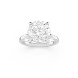 Mayors Platinum 4.00cttw Lab Grown Diamond Round Cut Solitaire Engagement Ring