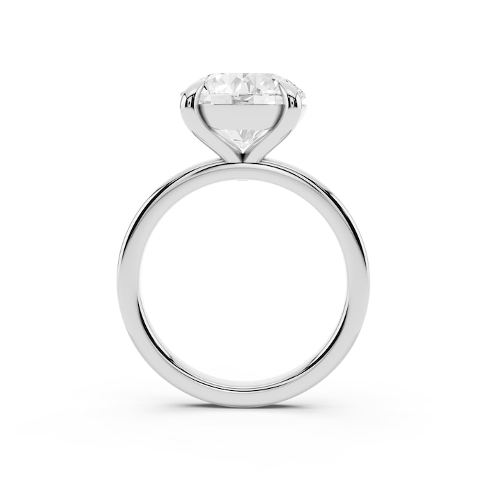 Mayors Platinum 4.00cttw Lab Grown Diamond Round Cut Solitaire Engagement Ring