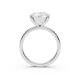 Mayors Platinum 4.00cttw Lab Grown Diamond Round Cut Solitaire Engagement Ring