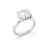 Mayors Platinum 4.00cttw Lab Grown Diamond Round Cut Solitaire Engagement Ring