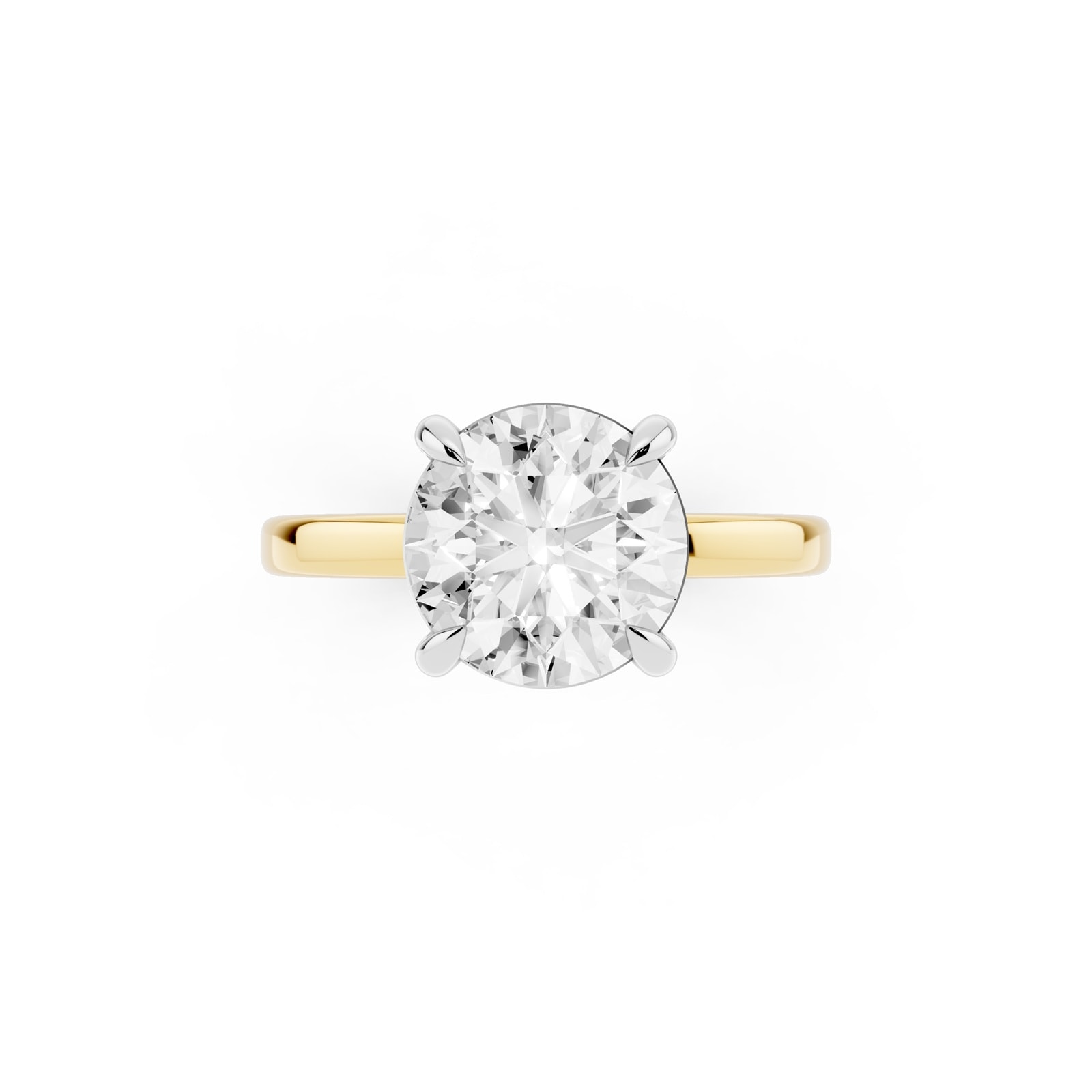 Mayors 18K Yellow Gold 2.50cttw Lab Grown Diamond Round Cut Solitaire Engagement Ring