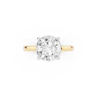 Mayors 18K Yellow Gold 2.50cttw Lab Grown Diamond Round Cut Solitaire Engagement Ring