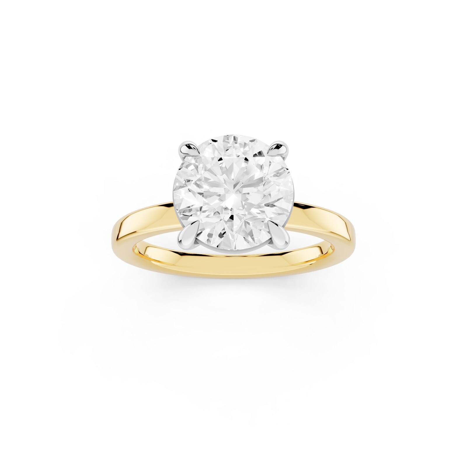 Mayors 18K Yellow Gold 2.50cttw Lab Grown Diamond Round Cut Solitaire Engagement Ring