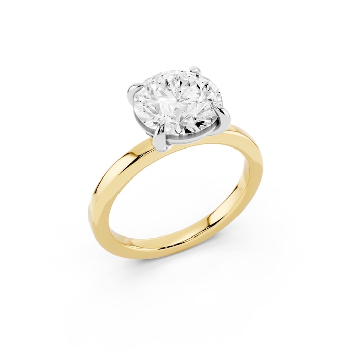 Mayors 18K Yellow Gold 2.50cttw Lab Grown Diamond Round Cut Solitaire Engagement Ring