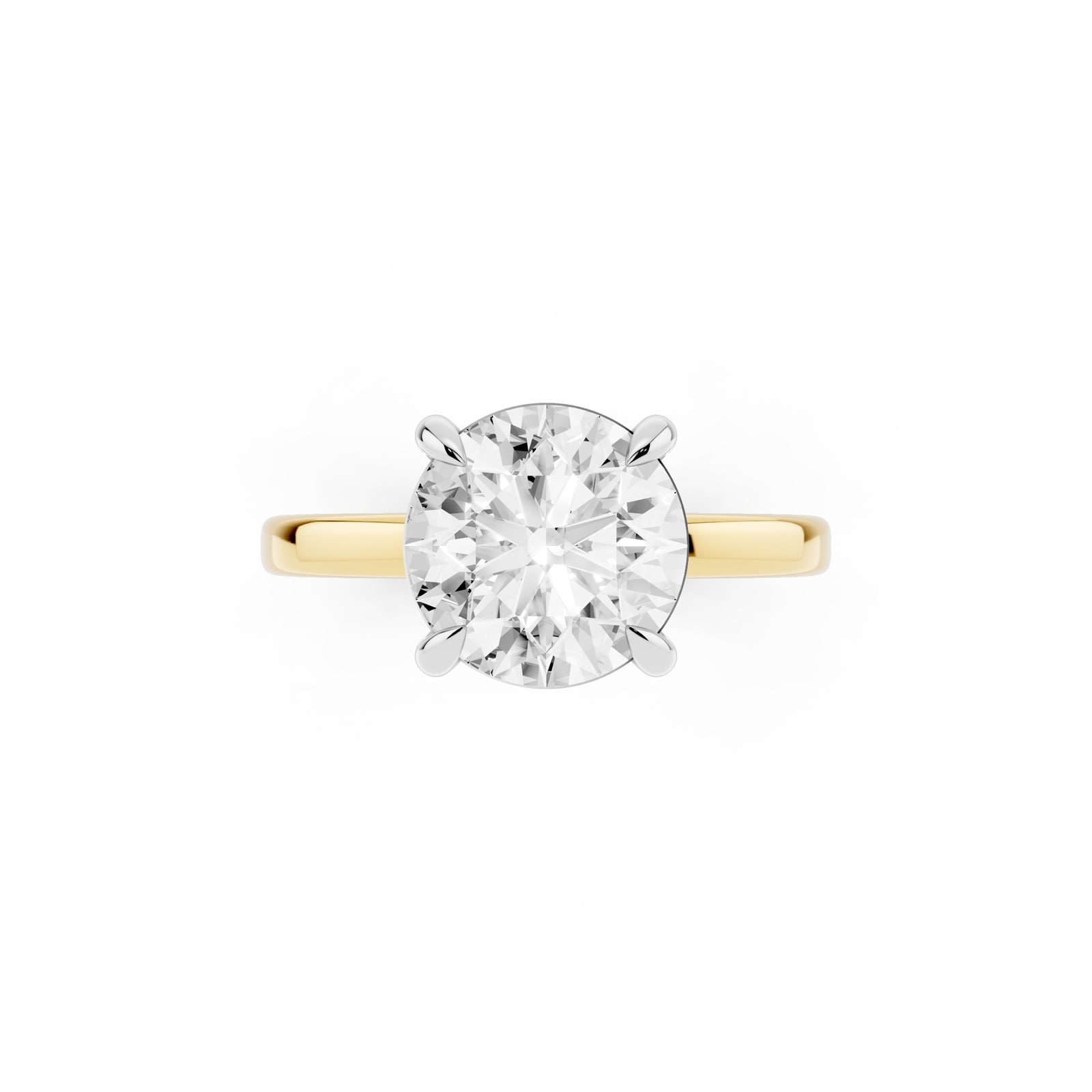 Mayors 18K Yellow Gold 2.00cttw Lab Grown Diamond Round Cut Solitaire Engagement Ring