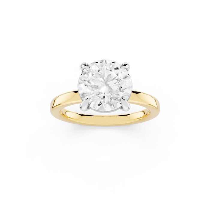 Mayors 18K Yellow Gold 2.00cttw Lab Grown Diamond Round Cut Solitaire Engagement Ring - Ring Size 7