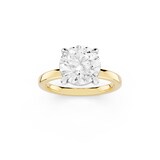 Mayors 18K Yellow Gold 2.00cttw Lab Grown Diamond Round Cut Solitaire Engagement Ring - Ring Size 7