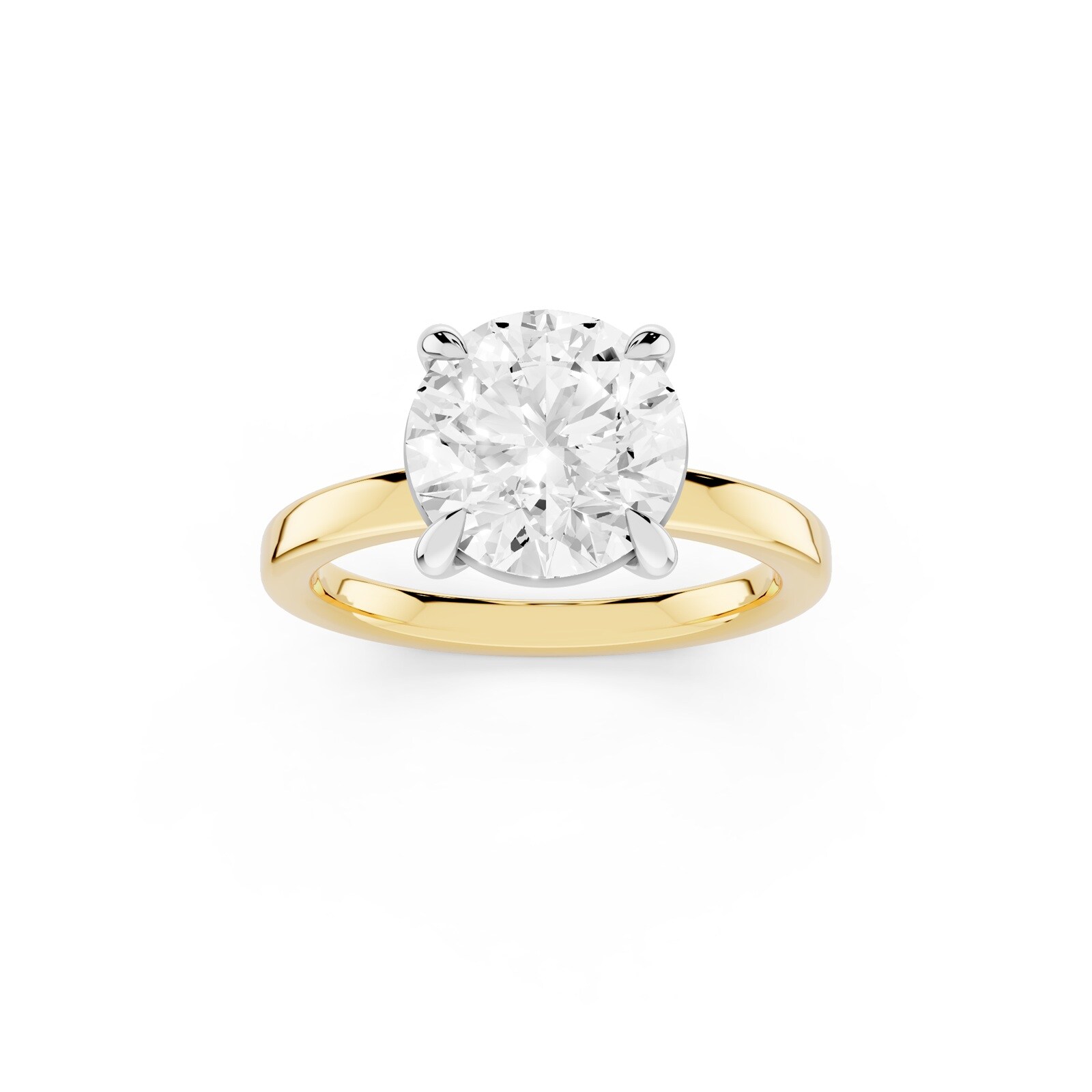 Mayors 18K Yellow Gold 2.00cttw Lab Grown Diamond Round Cut Solitaire Engagement Ring - Ring Size 7