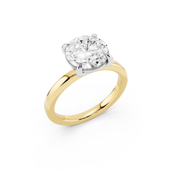Mayors 18K Yellow Gold 2.00cttw Lab Grown Diamond Round Cut Solitaire Engagement Ring - Ring Size 7