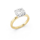 Mayors 18K Yellow Gold 2.00cttw Lab Grown Diamond Round Cut Solitaire Engagement Ring - Ring Size 7