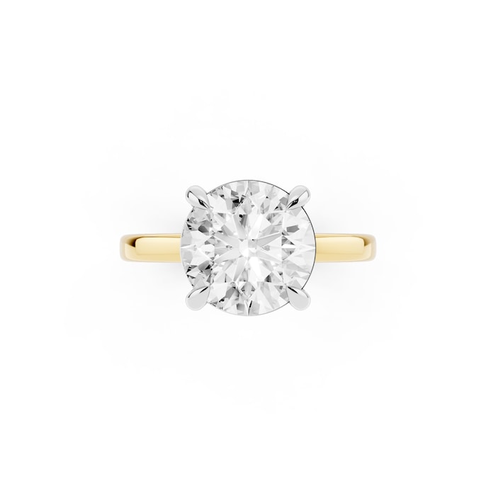 Mayors 18K Yellow Gold 3.00cttw Lab Grown Diamond Round Cut Solitaire Engagement Ring