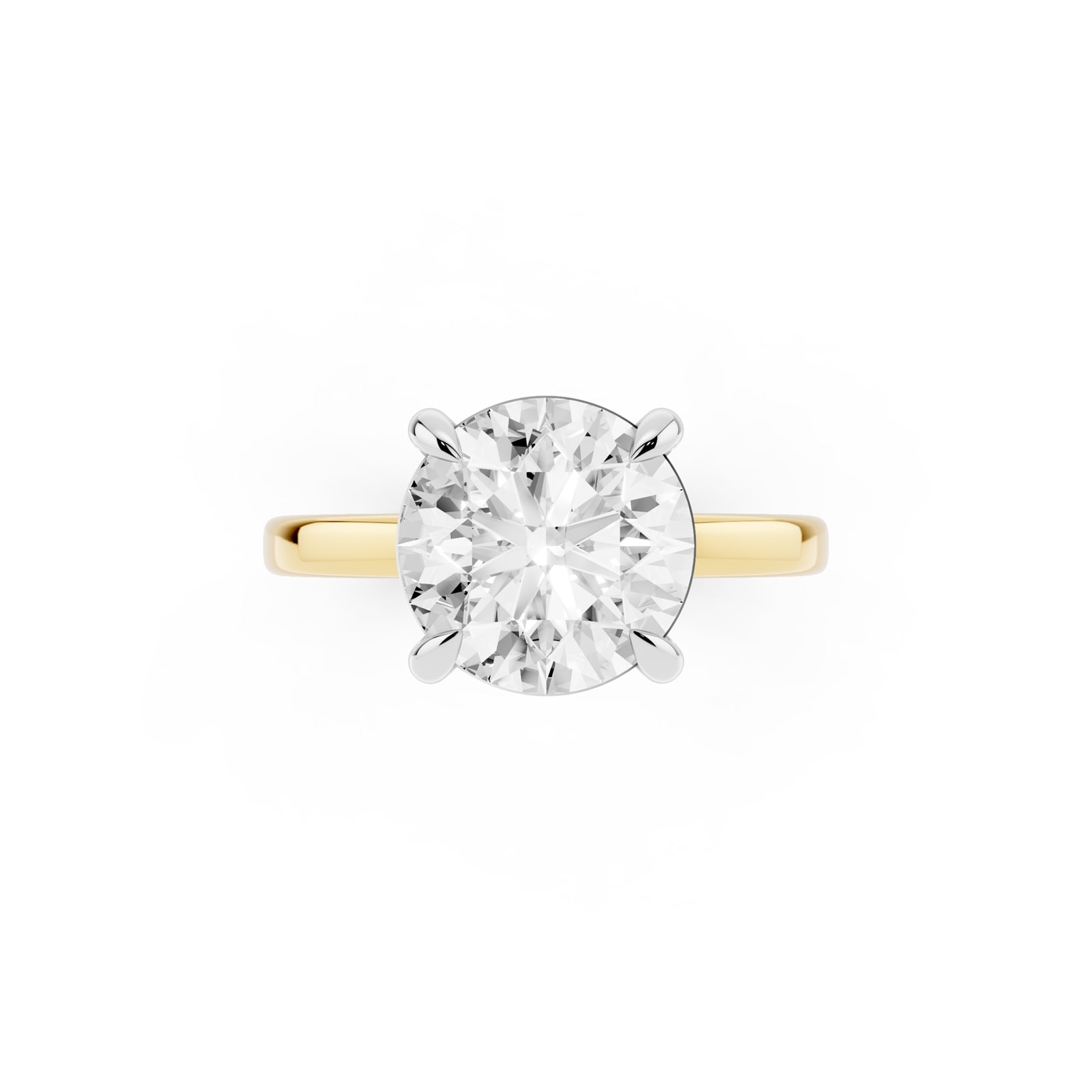 Mayors 18K Yellow Gold 3.00cttw Lab Grown Diamond Round Cut Solitaire Engagement Ring