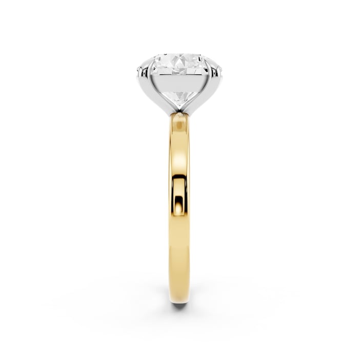 Mayors 18K Yellow Gold 3.00cttw Lab Grown Diamond Round Cut Solitaire Engagement Ring