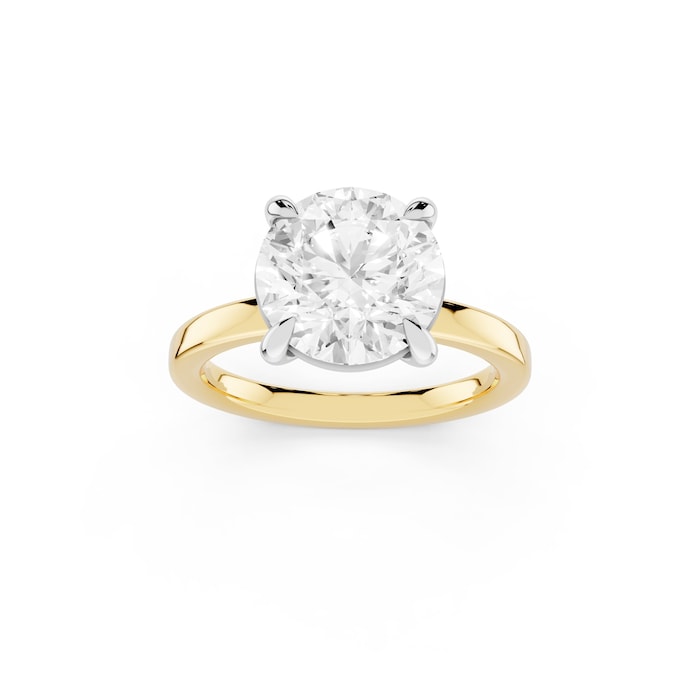 Mayors 18K Yellow Gold 3.00cttw Lab Grown Diamond Round Cut Solitaire Engagement Ring