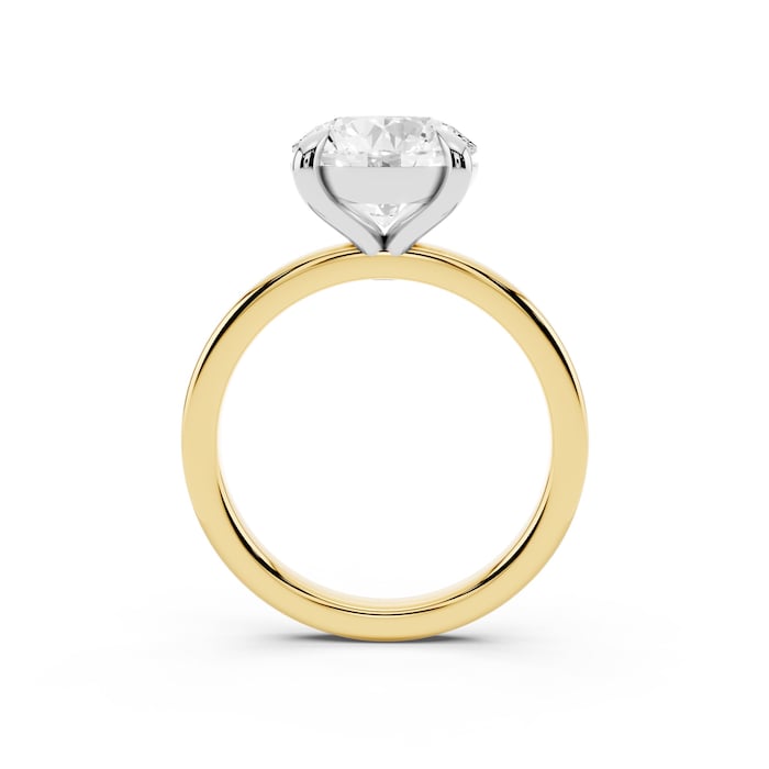 Mayors 18K Yellow Gold 3.00cttw Lab Grown Diamond Round Cut Solitaire Engagement Ring