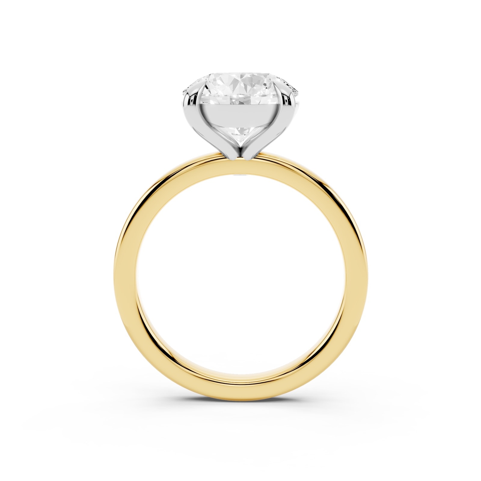 Mayors 18K Yellow Gold 3.00cttw Lab Grown Diamond Round Cut Solitaire Engagement Ring