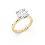 Mayors 18K Yellow Gold 3.00cttw Lab Grown Diamond Round Cut Solitaire Engagement Ring