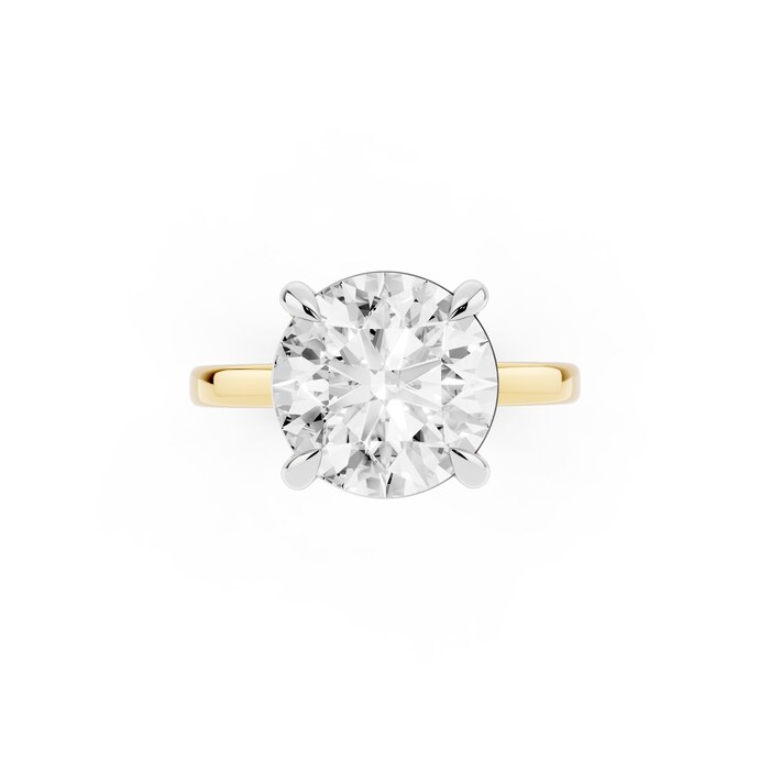Mayors 18K Yellow Gold 4.00cttw Lab Grown Diamond Round Cut Solitaire Engagement Ring