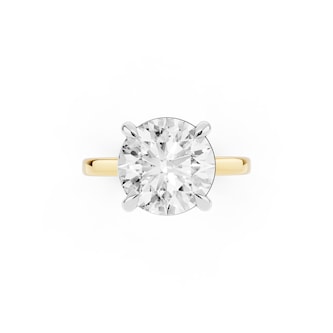 Mayors 18K Yellow Gold 4.00cttw Lab Grown Diamond Round Cut Solitaire Engagement Ring