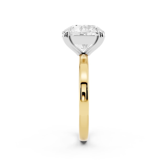 Mayors 18K Yellow Gold 4.00cttw Lab Grown Diamond Round Cut Solitaire Engagement Ring