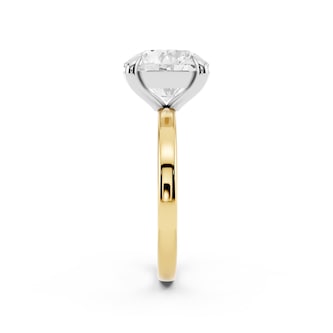 Mayors 18K Yellow Gold 4.00cttw Lab Grown Diamond Round Cut Solitaire Engagement Ring