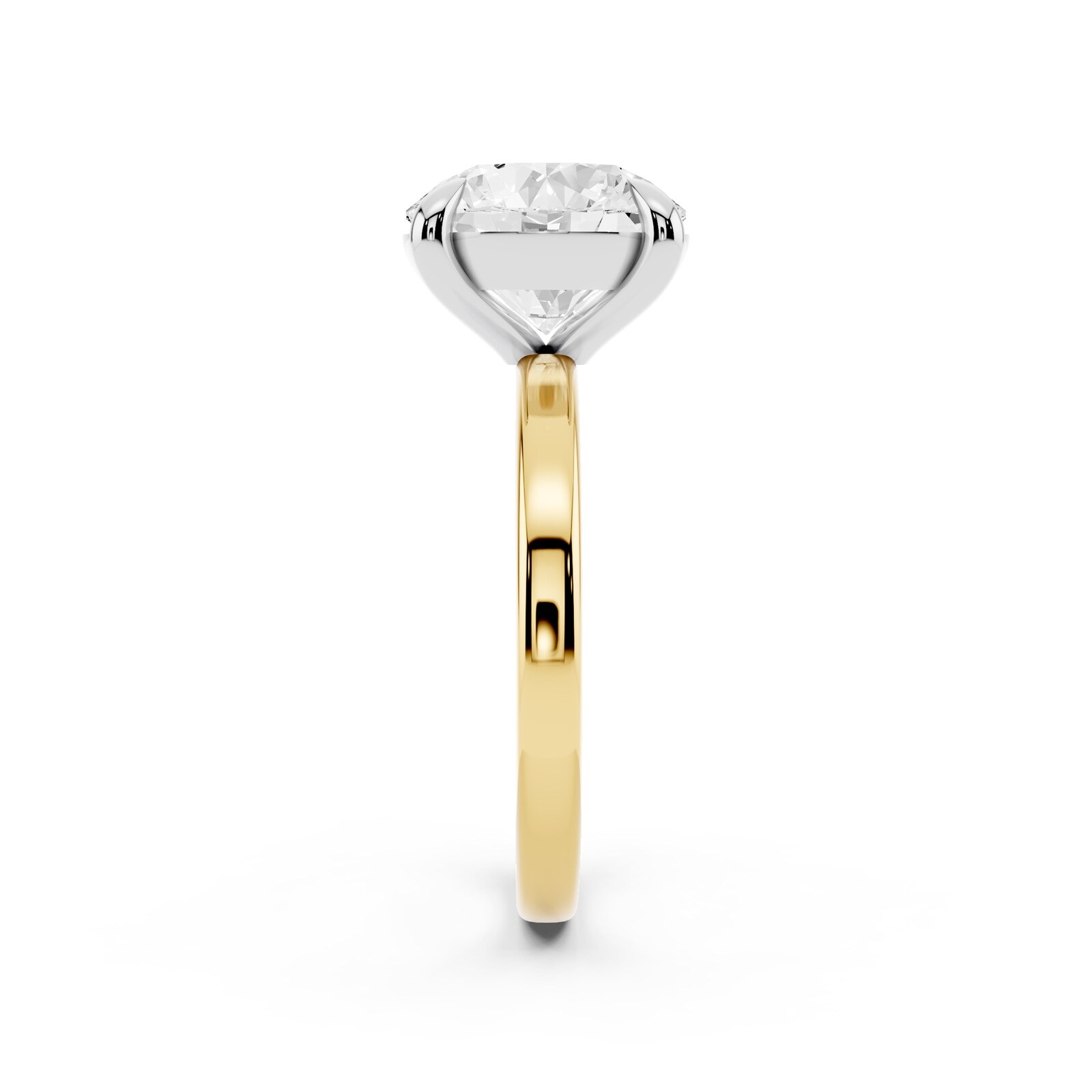 Mayors 18K Yellow Gold 4.00cttw Lab Grown Diamond Round Cut Solitaire Engagement Ring