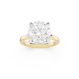 Mayors 18K Yellow Gold 4.00cttw Lab Grown Diamond Round Cut Solitaire Engagement Ring