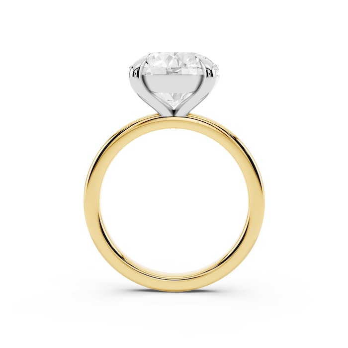 Mayors 18K Yellow Gold 4.00cttw Lab Grown Diamond Round Cut Solitaire Engagement Ring