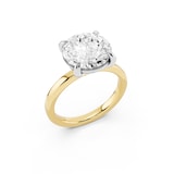 Mayors 18K Yellow Gold 4.00cttw Lab Grown Diamond Round Cut Solitaire Engagement Ring