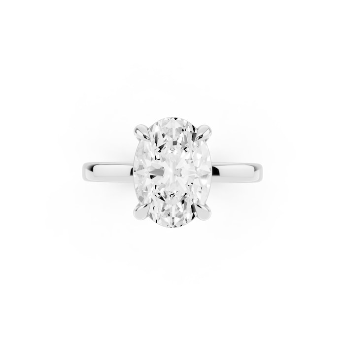 Mayors Platinum 2.50cttw Lab Grown Diamond Oval Cut Solitaire Engagement Ring