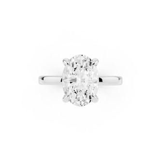 Mayors Platinum 2.50cttw Lab Grown Diamond Oval Cut Solitaire Engagement Ring
