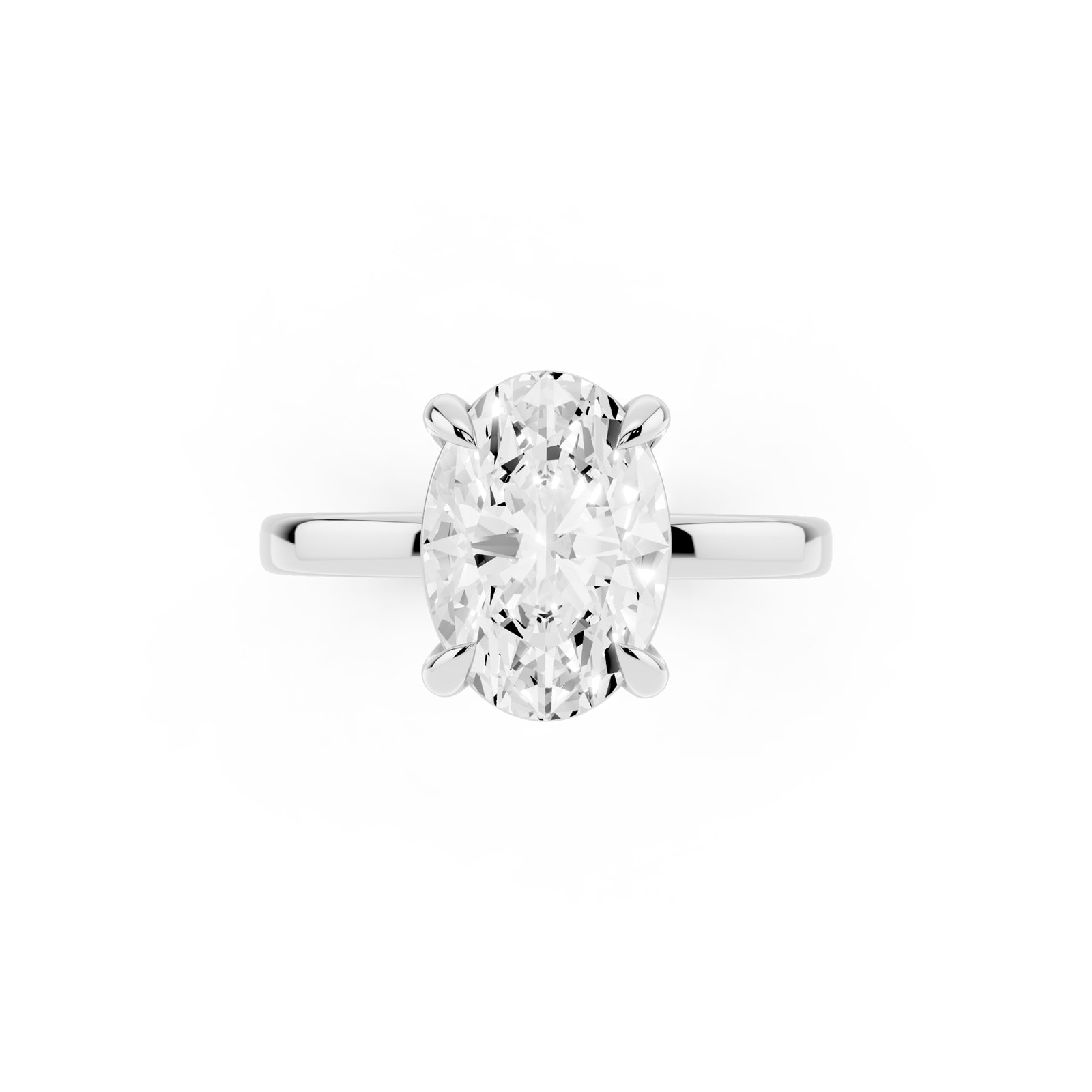 Mayors Platinum 2.50cttw Lab Grown Diamond Oval Cut Solitaire Engagement Ring