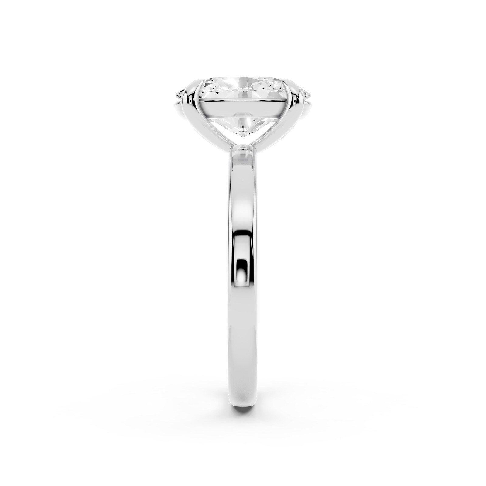 Mayors Platinum 2.50cttw Lab Grown Diamond Oval Cut Solitaire Engagement Ring