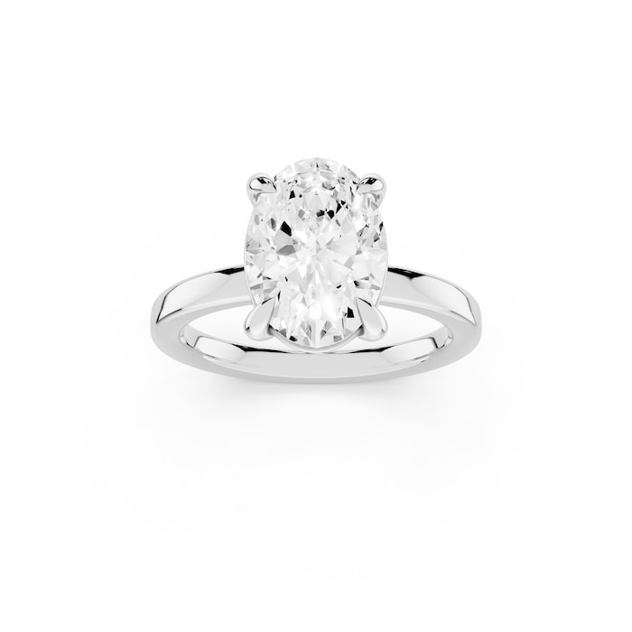 Mayors Platinum 2.50cttw Lab Grown Diamond Oval Cut Solitaire Engagement Ring