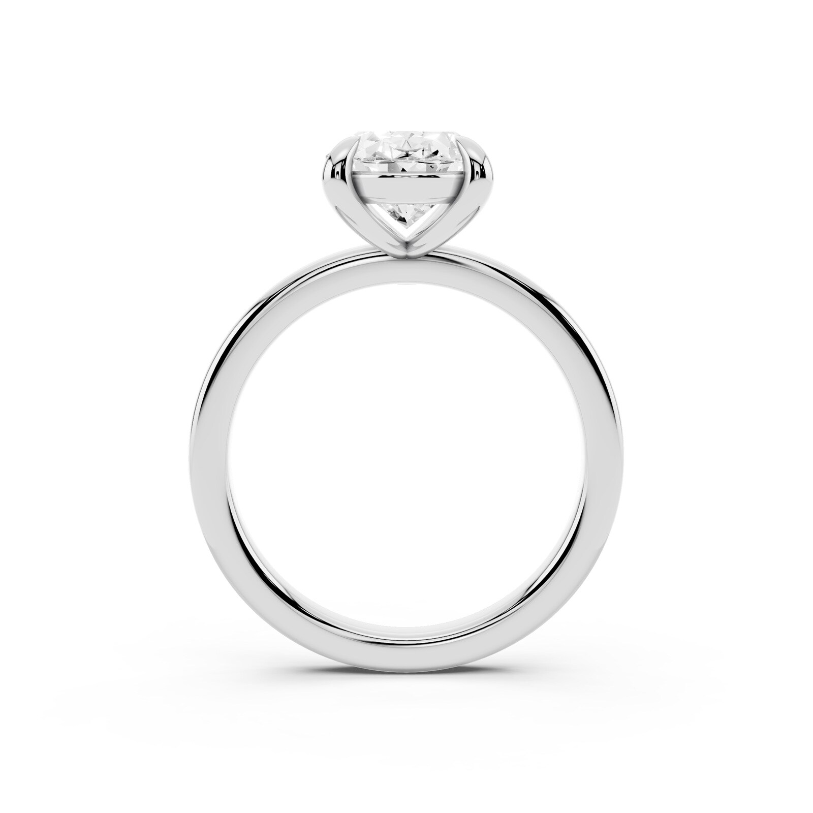Mayors Platinum 2.50cttw Lab Grown Diamond Oval Cut Solitaire Engagement Ring
