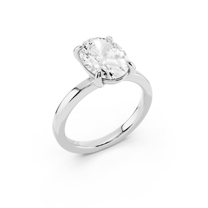Mayors Platinum 2.50cttw Lab Grown Diamond Oval Cut Solitaire Engagement Ring