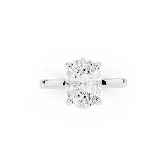 Mayors Platinum 2.00cttw Lab Grown Diamond Oval Cut Solitaire Engagement Ring