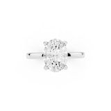 Mayors Platinum 2.00cttw Lab Grown Diamond Oval Cut Solitaire Engagement Ring
