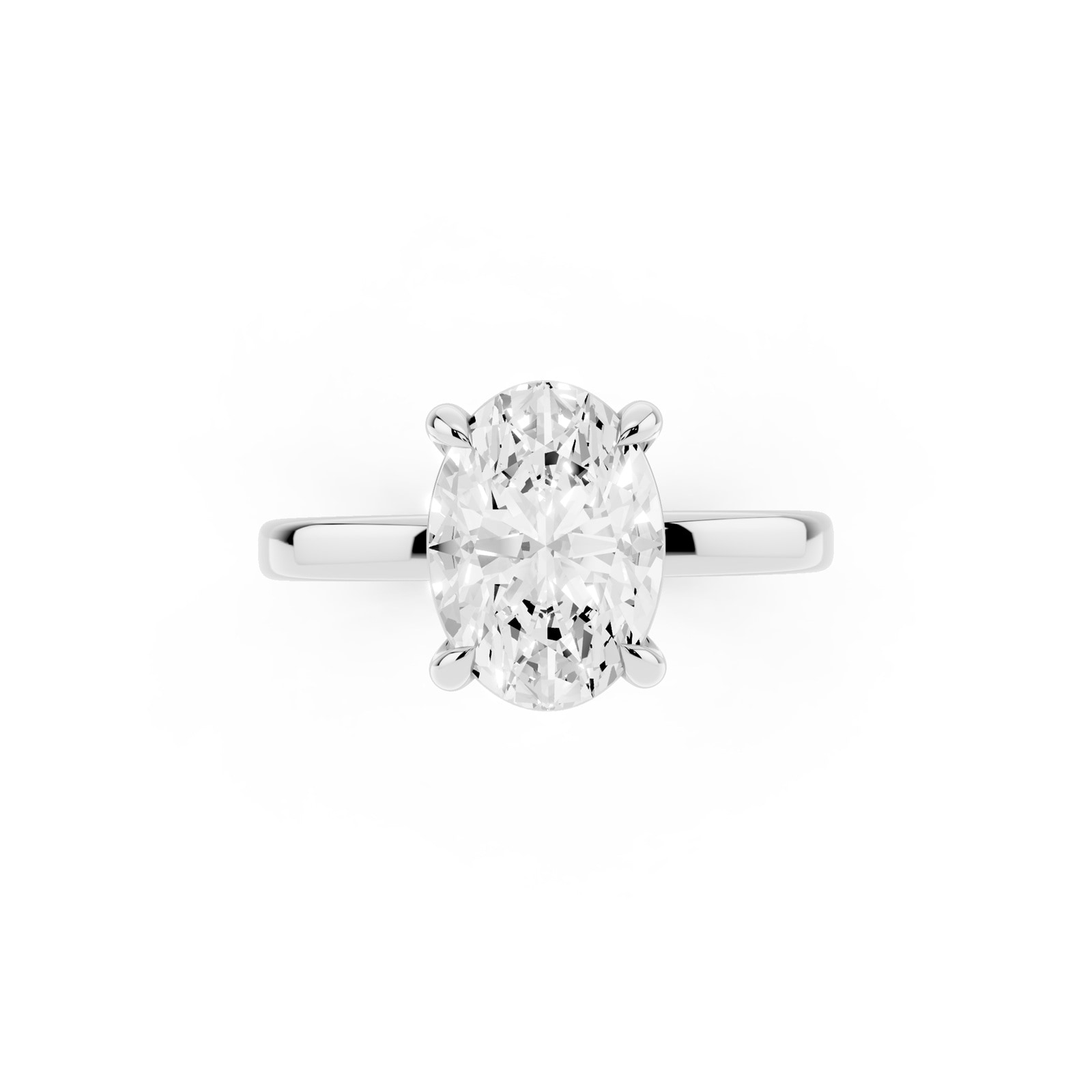 Mayors Platinum 2.00cttw Lab Grown Diamond Oval Cut Solitaire Engagement Ring