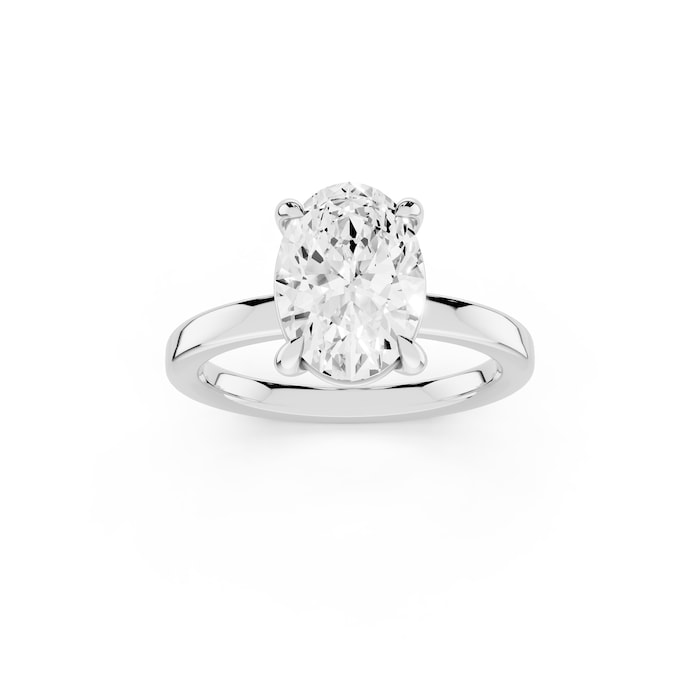 Mayors Platinum 2.00cttw Lab Grown Diamond Oval Cut Solitaire Engagement Ring