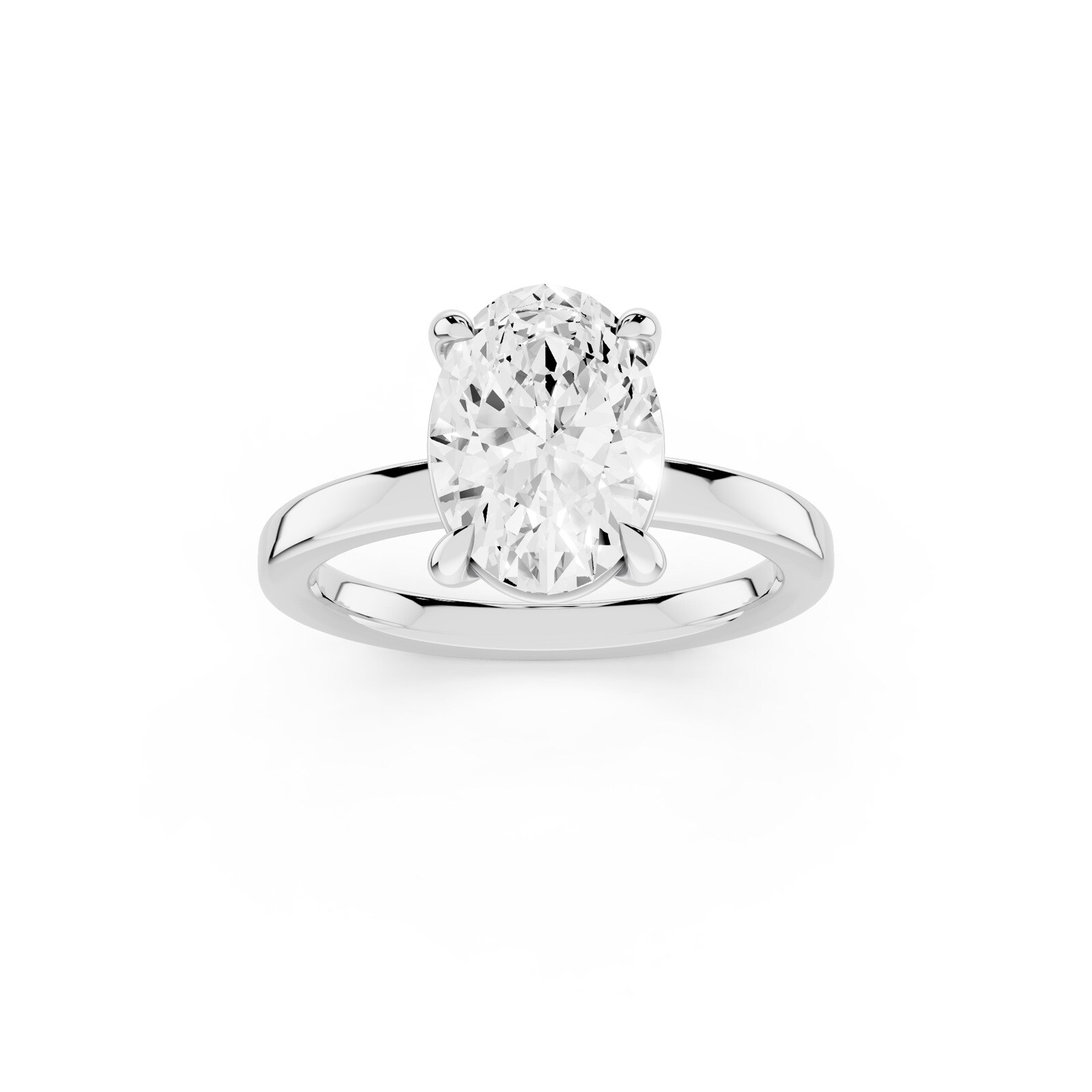 Mayors Platinum 2.00cttw Lab Grown Diamond Oval Cut Solitaire Engagement Ring