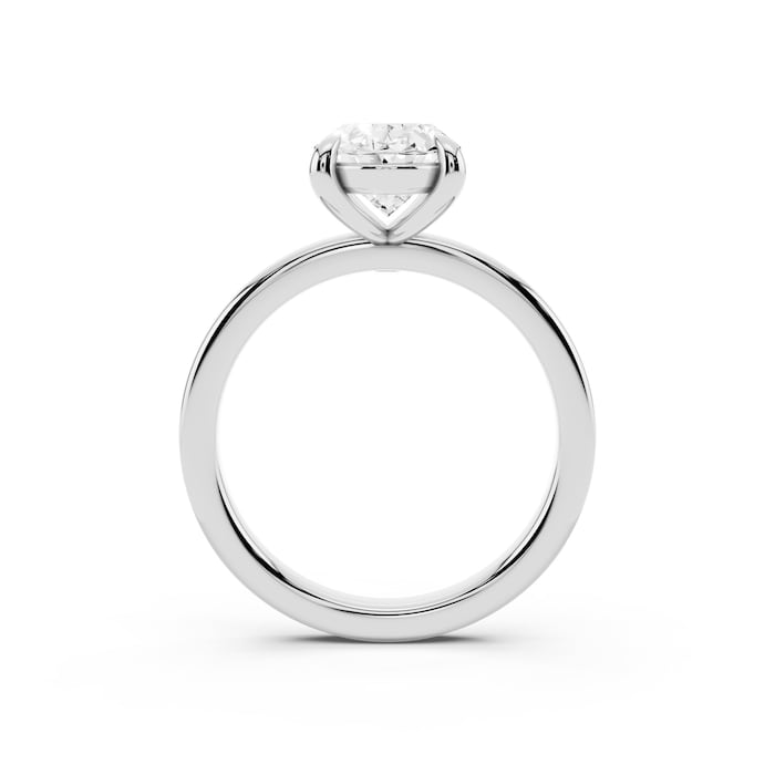 Mayors Platinum 2.00cttw Lab Grown Diamond Oval Cut Solitaire Engagement Ring