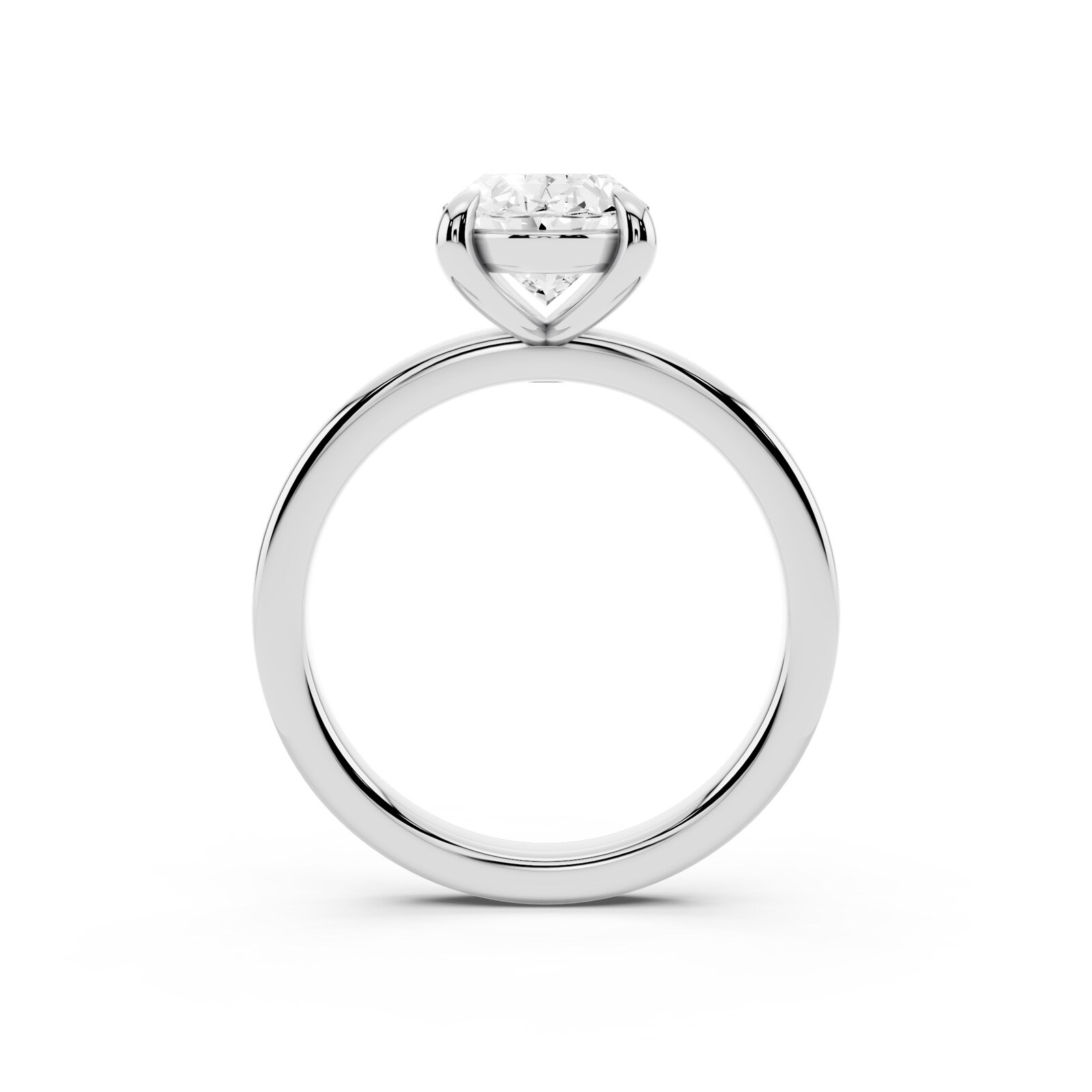 Mayors Platinum 2.00cttw Lab Grown Diamond Oval Cut Solitaire Engagement Ring