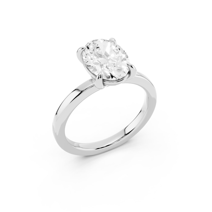 Mayors Platinum 2.00cttw Lab Grown Diamond Oval Cut Solitaire Engagement Ring