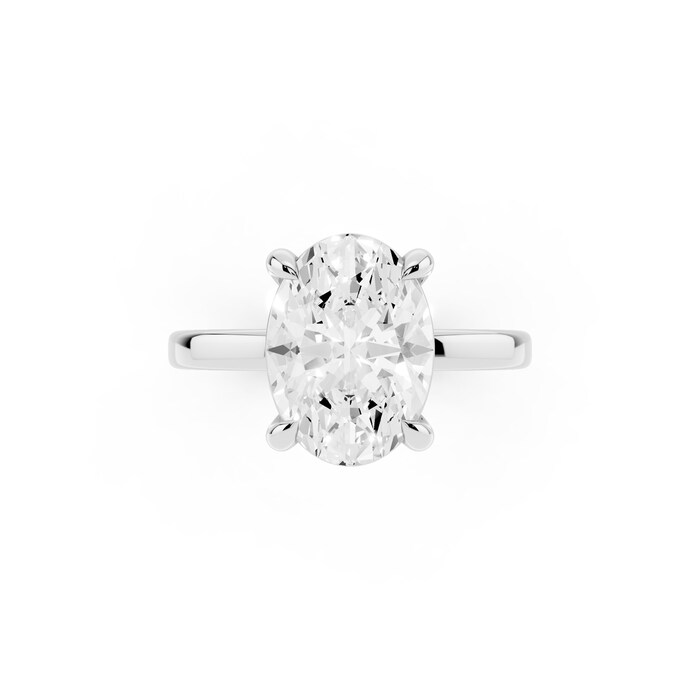 Mayors Platinum 3.00cttw Lab Grown Diamond Oval Cut Solitaire Engagement Ring
