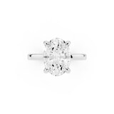 Mayors Platinum 3.00cttw Lab Grown Diamond Oval Cut Solitaire Engagement Ring